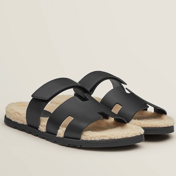 GUARANTEED AUTHENTIC!!! Hermes Chypre Shearling Slide Size 41 - Picture 5 of 10